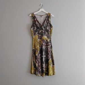 Green and brown Jacob dress